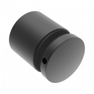 Point de fixation verre inox 304 RAL9005, diamètre 50 mm, entretoise réglable de 42 à 47 mm. Fixation robuste et élégante pour installations vitrées intérieures et extérieures.