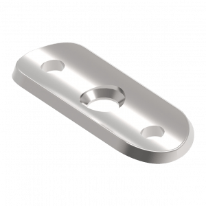 Berceau inox brossé diamètre 42,4 mm pour tige diamètre 14 mm
