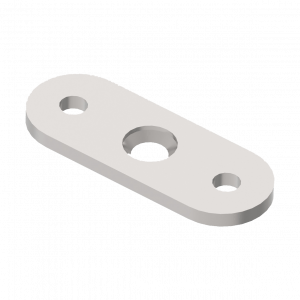 Berceau inox brossé plat pour tige diamètre 14