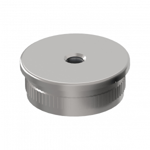 Bouchon plat percé M8 Inox diametre 42,4x2mm