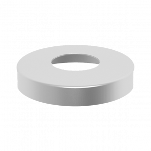 Cache platine inox brossé à embase ronde pour une finition élégante et une protection optimale des fixations tubulaires. Usage intérieur/extérieur.