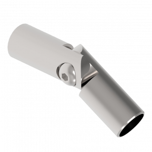Raccord de lisse Ø12 mm articulé en inox 304 brossé