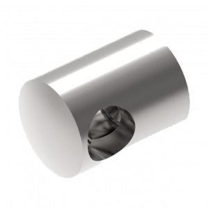 Support de lisse gauche Ø12 mm en inox brossé – Fixation sur tube plat