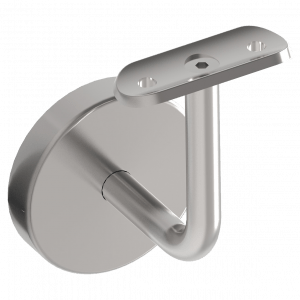 Support main courante mural 3 trous avec cache-vis