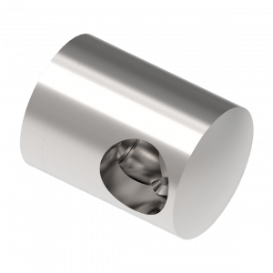 Support de lisse droit Ø12 mm en inox brossé – Fixation sur tube plat