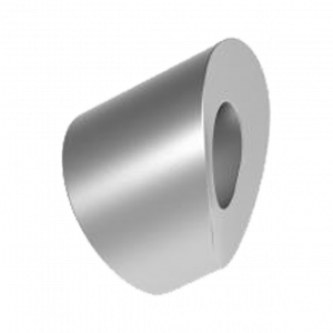 Entretoise biaise pour rampant d'escalier – Inox brossé – Pose sur tube rond Ø42,4 mm