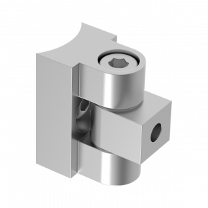 Support articulé inox 316 brossé - sur tube plat pour pince à verre