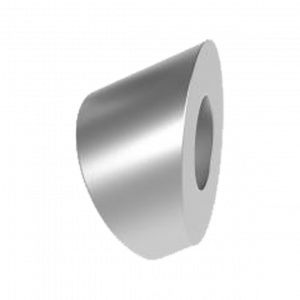 Entretoise biaise pour rampant d'escalier – Inox brossé – Fixation sur tube plat