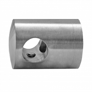 Support de lisse Ø12 mm inox brossé – Fixation sur tube plat