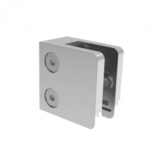 Pince à verre 45 x 45 inox - Pose sur tube plat