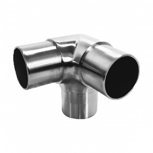 Raccord 3 départs à 90° en inox 304 brossé Ø33,7 mm