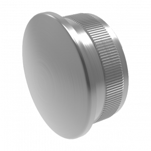 Bouchon inox 304 brossé pour tube ou poteau Ø48,3 mm.