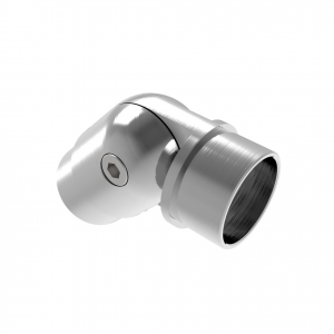 Coude orientable inox 304 brossé 90° pour tube Ø48,3 mm, compatible balustrade D42,4 mm.
