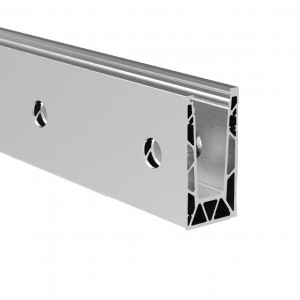 Profil U 1 kN pose à l’anglaise avec set de joints – Longueurs 2500 ou 5000 mm, pour verre 16,76 ou 17,52 mm