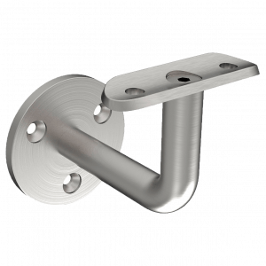 Support mural 3 trous en inox 304 brossé Ø33,7 mm