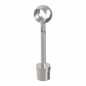 Support de main courante inox 304 brossé pour tube Ø 42,4 mm avec anneau Ø 42,4 mm