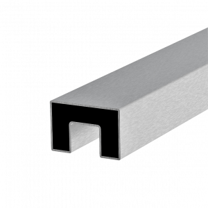 Tube à gorge inox 60x40 mm en 304 ou 316, longueurs 2500 ou 5000 mm