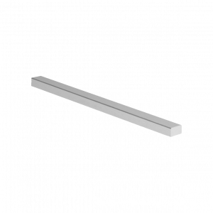 Profilé en U inox 304 satiné avec bouchon, pour verre 16-17,52 mm, longueur 200 mm, finition élégante et robuste.