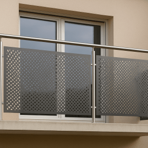 Kit garde-corps inox brossé remplissage en tôle – pose au sol ou à l’anglaise