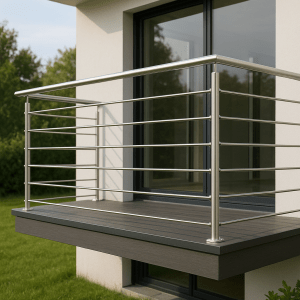 Garde-corps en kit 5 lisses, 304 ou 316, pose à l'anglaise ou au sol