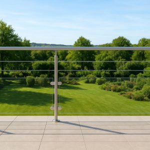Kit garde-corps inox brossé 304 ou 316 - 2 câbles et verre, pose au sol ou à l’anglaise. Configurateur et experts pour vos projets sur mesure.